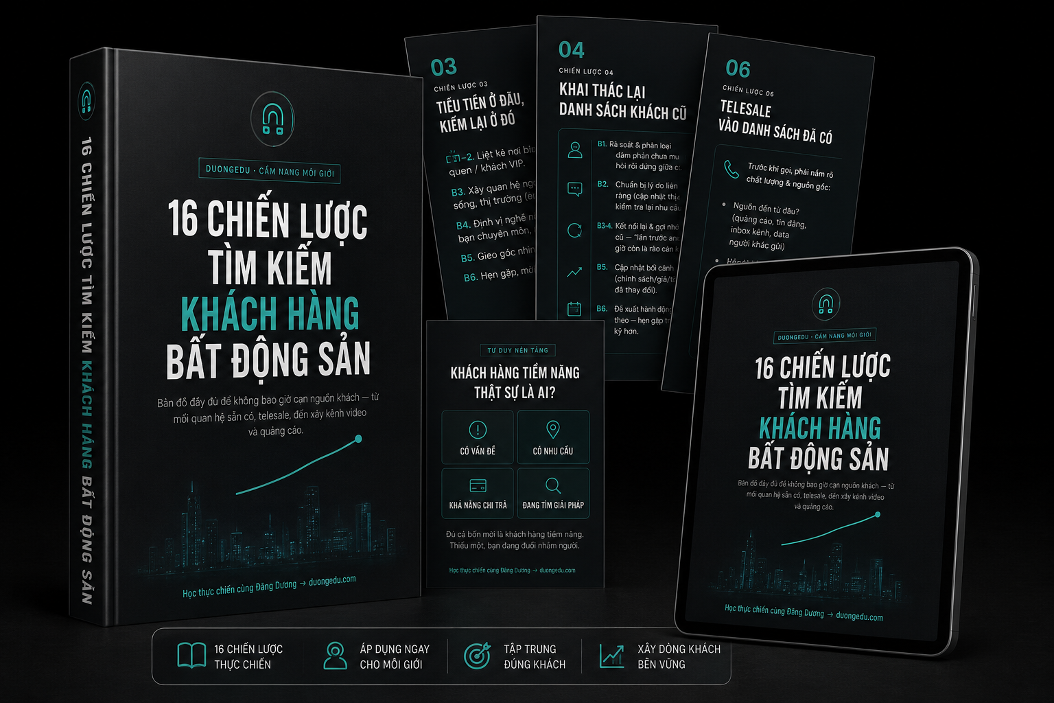 Ebook 16 phương pháp tìm kiếm khách hàng bất động sản - quà tặng khoá Môi giới thế hệ mới