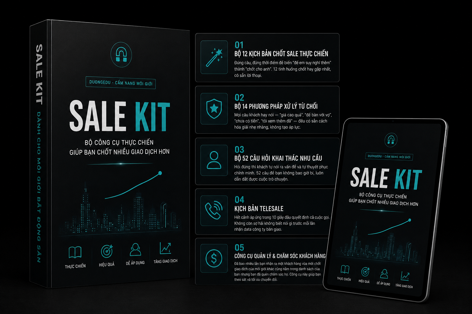 Bộ Sale Kit thực chiến - quà tặng khoá Realtor Sale