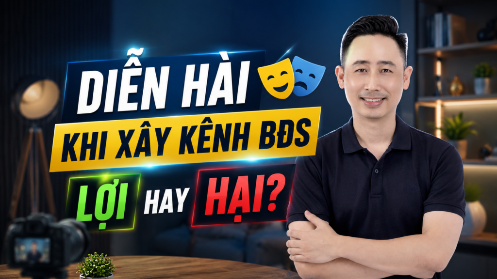 Diễn hài khi xây kênh bất động sản lợi hay hại — ảnh bìa bài viết