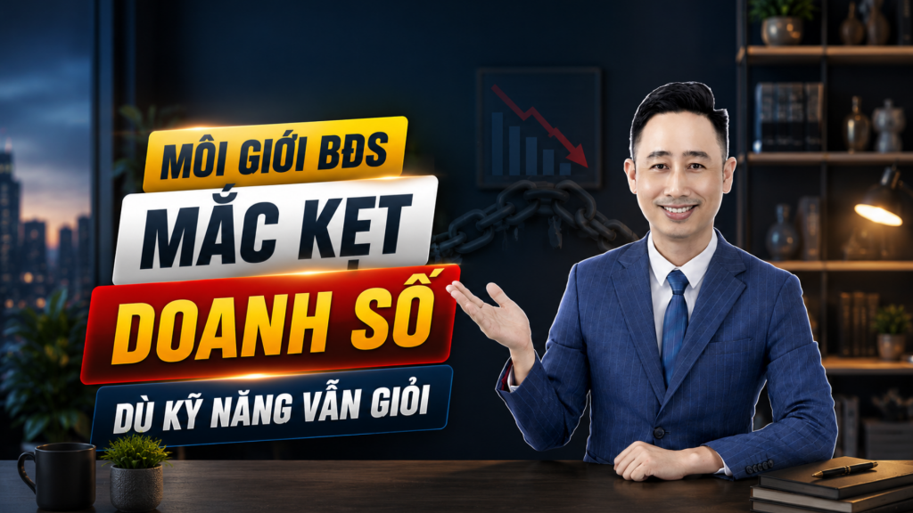 Môi giới bất động sản mắc kẹt doanh số dù kỹ năng vẫn giỏi — ảnh bìa bài viết