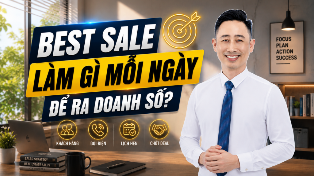 Best sale bất động sản làm gì mỗi ngày để ra doanh số — ảnh bìa bài viết
