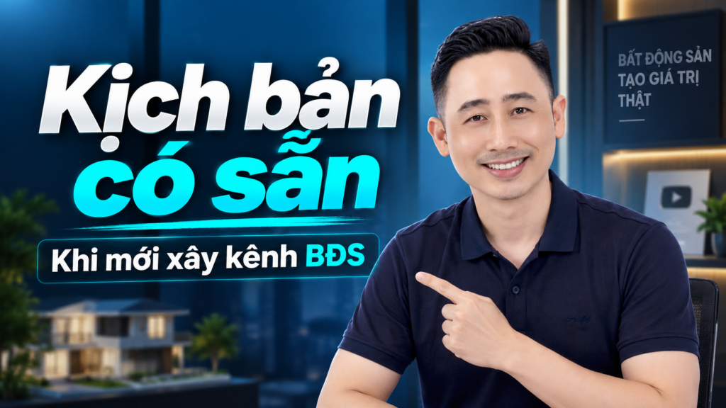 Làm theo kịch bản có sẵn khi mới xây kênh bất động sản, buổi chia sẻ về cách bắt đầu làm video