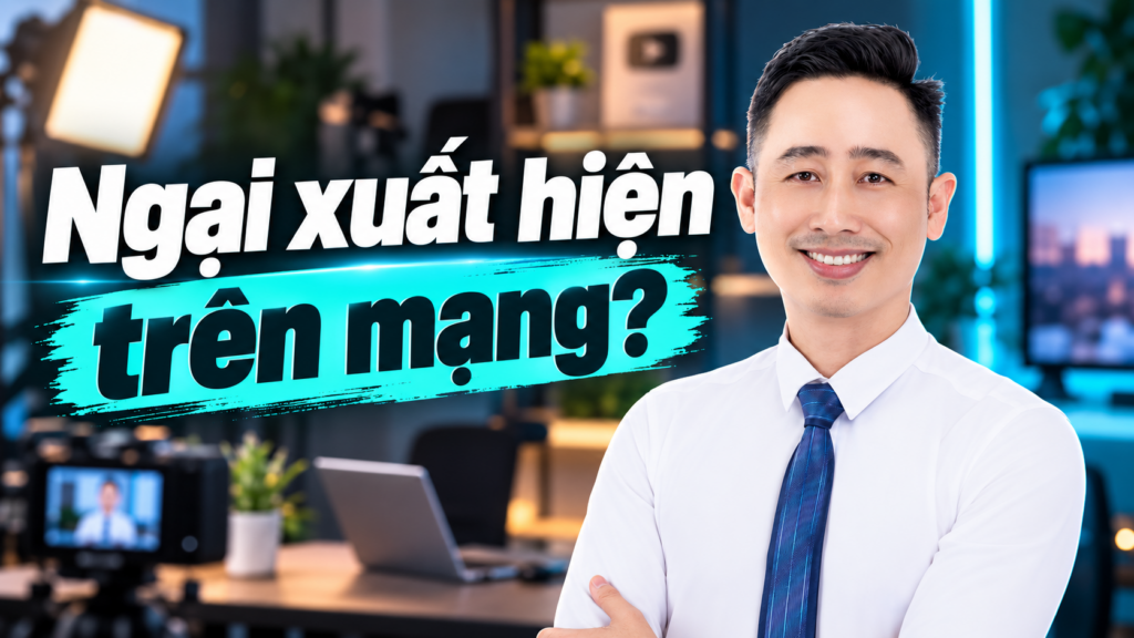 Môi giới bất động sản ngại xuất hiện trên mạng, cảnh đứng trước ống kính trong một buổi chia sẻ nghề